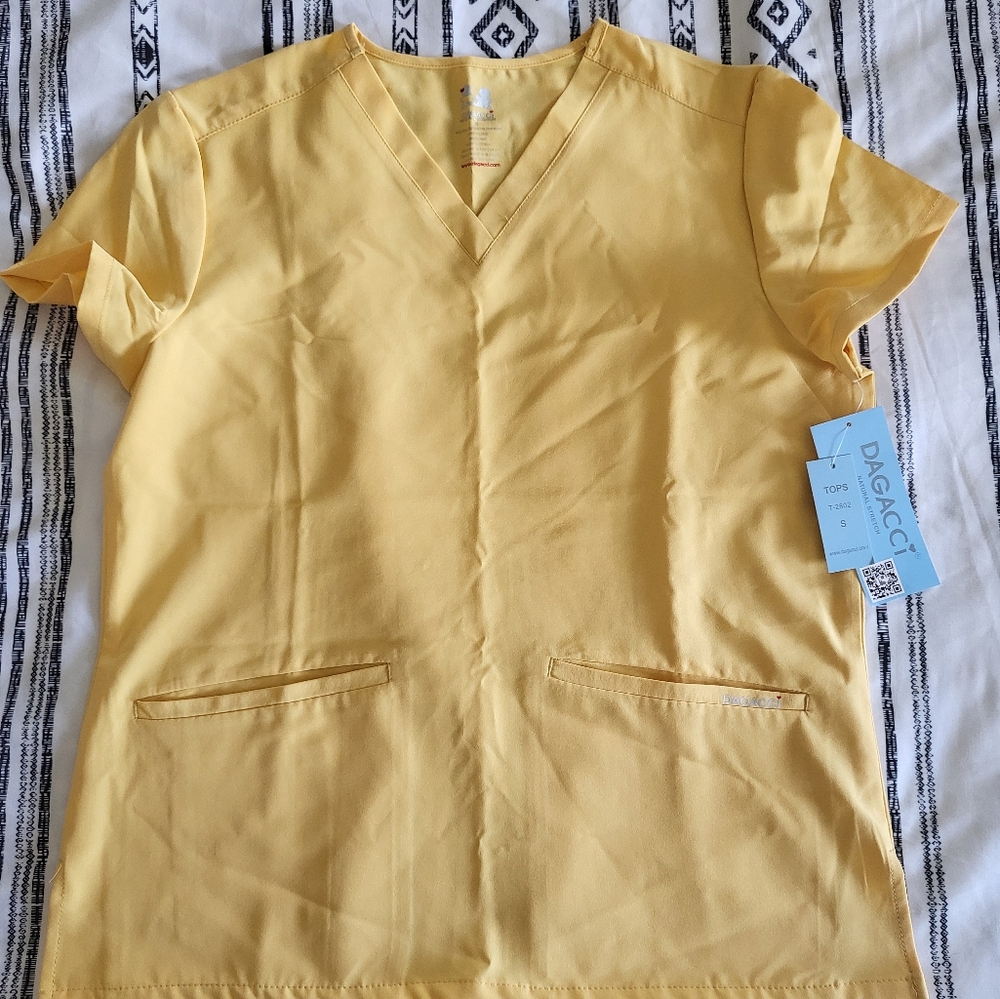 Scrub Top Yellow